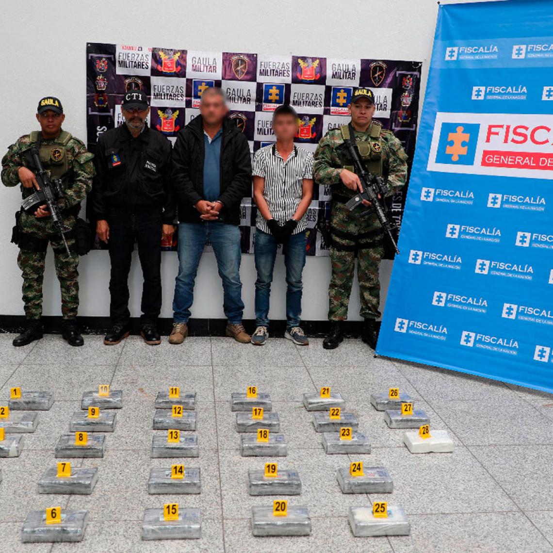 Ejército Nacional capturó a dos sujetos por tráfico de estupefacientes en Bogotá