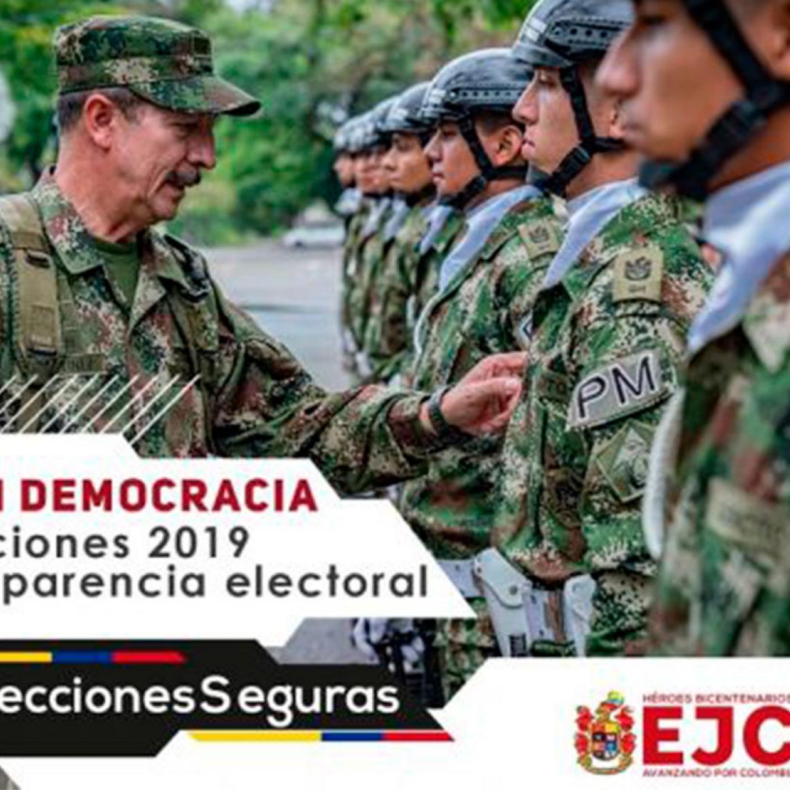 Con más de 60.000 efectivos, el Ejército Nacional cubrirá comicios electorales en todo el país