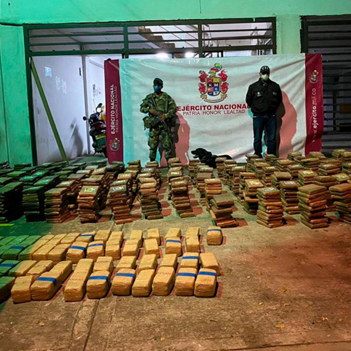 Ejército Nacional incauta cargamento de marihuana en el Valle del Cauca