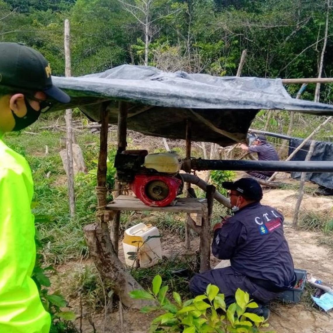 Importante operación de la Fuerza Pública contra la minería ilegal en el Caquetá