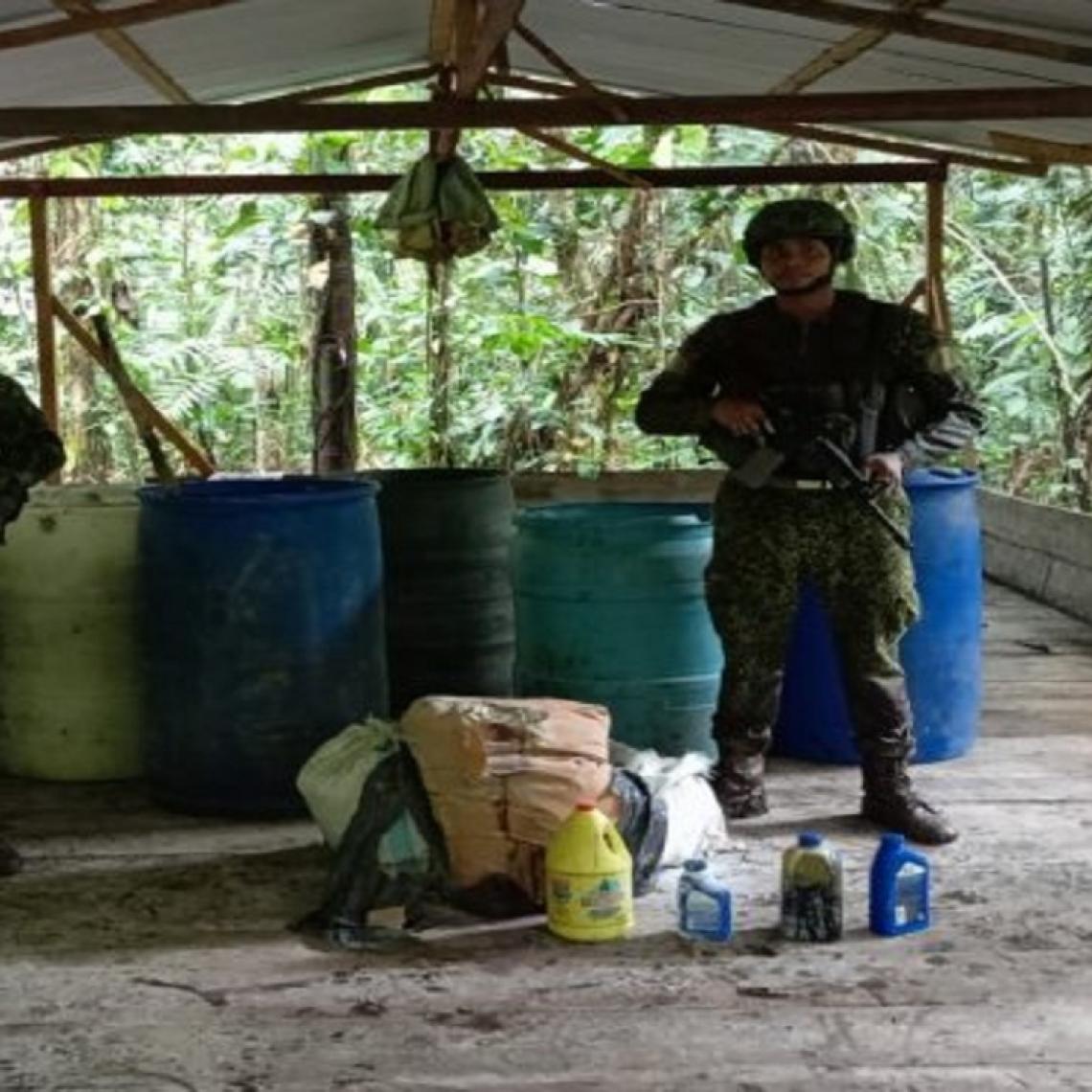 Ubicadas y destruidas infraestructuras para el procesamiento de pasta base de coca