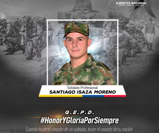 soldado profesional Santiago Isaza Moreno