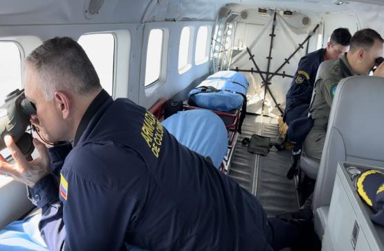 Operación de búsqueda de menores desaparecidos en alta mar realizan las Fuerzas Militares