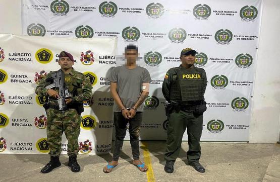 Acciones articuladas entre Ejército y Policía, dejaron un capturado del grupo armado organizado Clan del Golfo