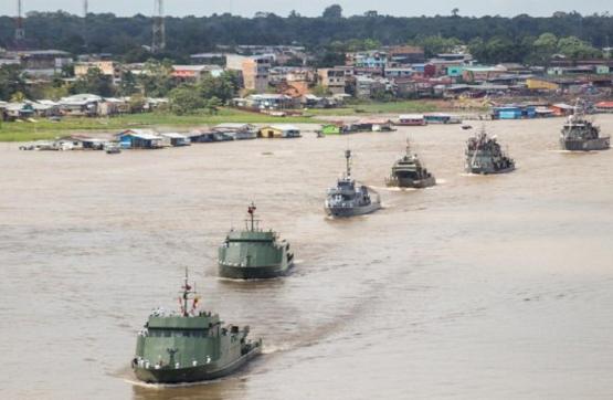Colombia, Brasil y Perú fortalecen sus capacidades en operación Naval desarrollada en Amazonas