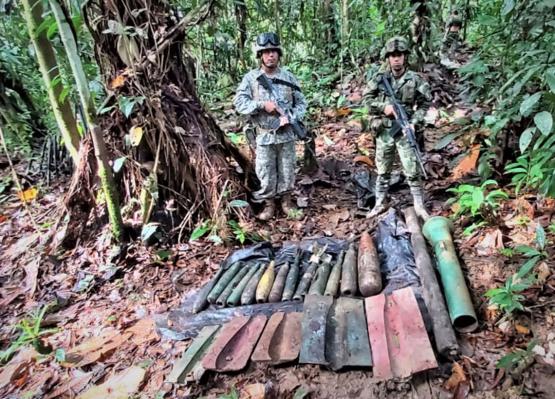 Desmantelado depósito ilegal de material de guerra del ELN en el departamento del Chocó