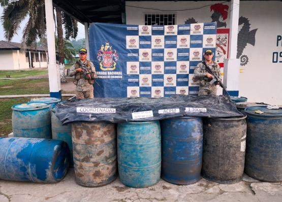 Armada de Colombia incauta 1.100 galones  de combustible en el putumayo 