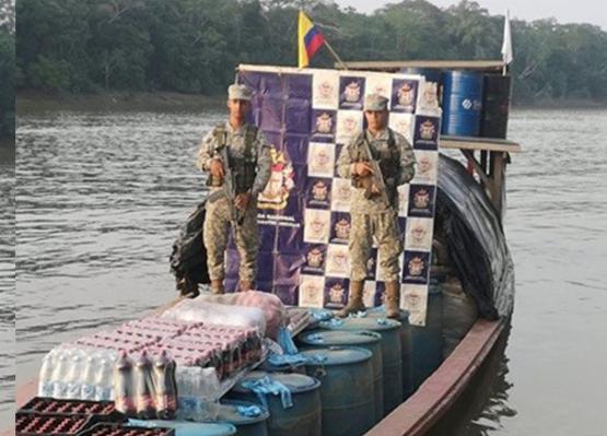 Armada de Colombia incauta más de 3.000 galones de combustible ilegal en el Putumayo