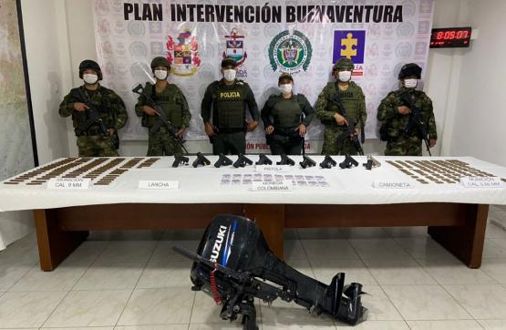 Fuerzas Militares y Policía incautan material de guerra perteneciente a las disidencias de las Farc en Buenaventura