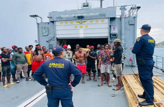 En acción humanitaria: Armada de Colombia apoya el retorno de 37 pescadores a sus países