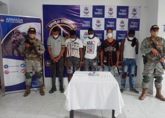 Armada de Colombia captura a cinco integrantes del GDO La banda La Local, en Buenaventura