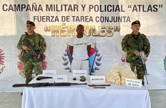 Un capturado y un menor recuperado tras combate con integrantes del GAO residual, frente 30 'Rafael Aguilera'