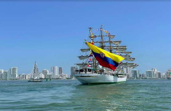 Los Buques más hermosos de Latinoamérica vistieron de fiesta la Bahía Interna de Cartagena