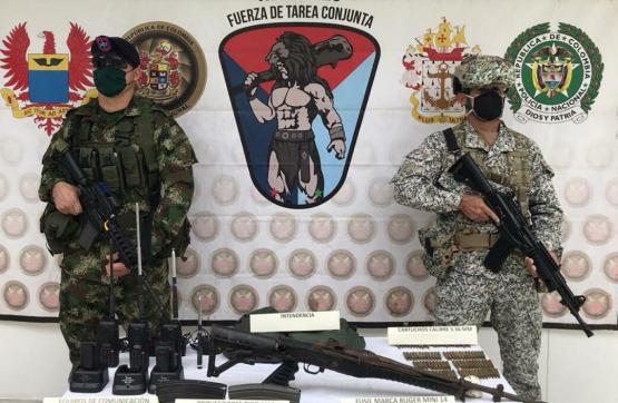 Recuperado menor de edad, material de intendencia y de guerra en el Pacífico colombiano 