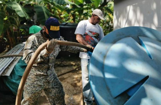 Fuerza Pública entrega más de cinco millones de litros de agua potable en San Andrés Isla