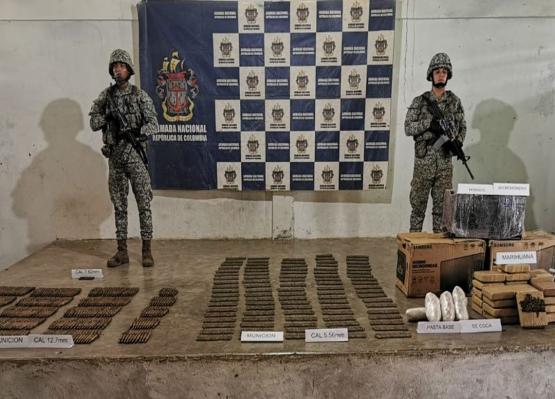Armada de Colombia incauta material de guerra, comunicaciones y narcóticos en el Putumayo