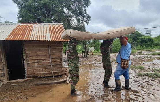 Ayuda humanitaria de la Brigada de Ingenieros de Atención y Prevención de Desastres en temporada invernal