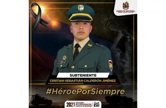 comunicado de prensa. Subteniente Cristian Sebastián Jiménez. Héroe por siempre
