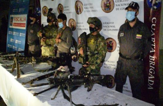 ontundente golpe de las Fuerzas Militares, Policía y fiscalía al GAO residual E-18 en Antioquia