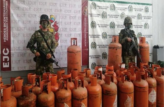 Hallado en el Caquetá depósito ilegal con más de 300 cilindros de gas que serían utilizados en acciones terroristas
