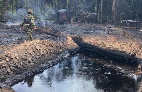 Destruidas cinco refinerías ilegales para el procesamiento de combustible, en Norte de Santander