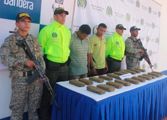 Capturados dos venezolanos con 10 kilogramos de marihuana  en Puerto Carreño