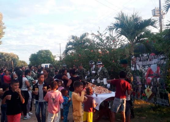 En Arauca, Héroes Bicentenarios llegan a lugares apartados para celebrar la navidad