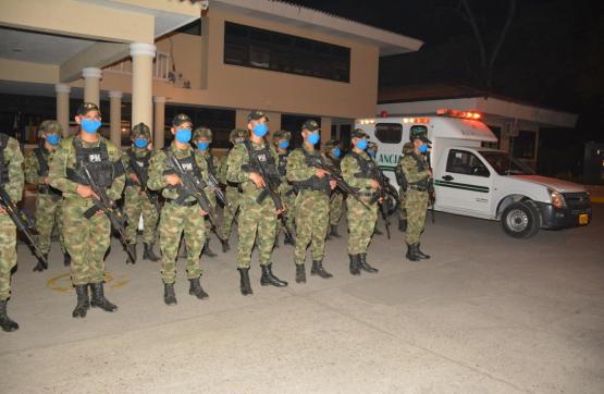  En Arauca, Ejército Nacional activa pelotón humanitario para contener y prevenir el COVID-19