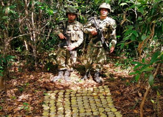 Hallado depósito ilegal con 150 minas antipersonal perteneciente al GAO-r Estructura 40