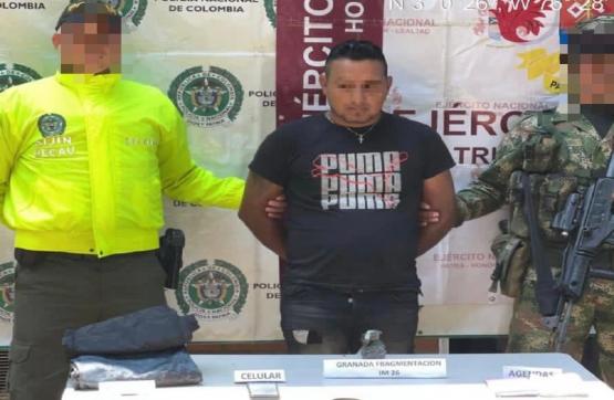 En Caloto, Cauca, tropas del Ejército capturaron a alias ‘Choni’, integrante de la disidencia ‘Dagoberto Ramos’
