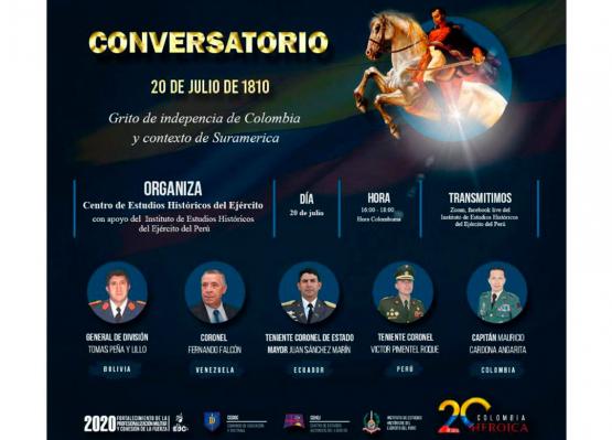 Ciclo de conferencias virtuales sobre la historia de Colombia y el proceso de Independencia