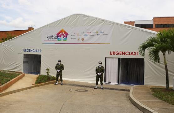 Soldados construyeron Hospital de Campaña para la atención de COVID–19 