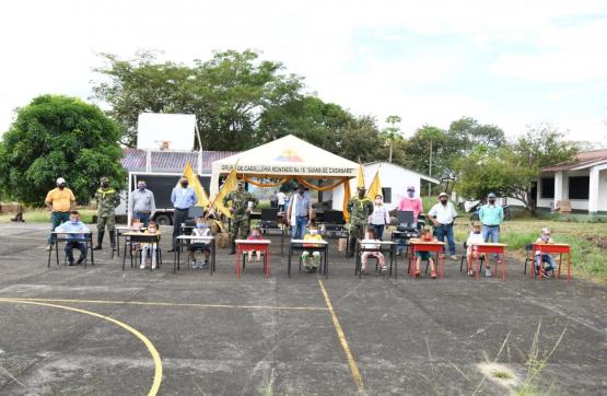 Ejército Nacional apoyó escuela para su reactivación, en el municipio de Nuchia, Casanare