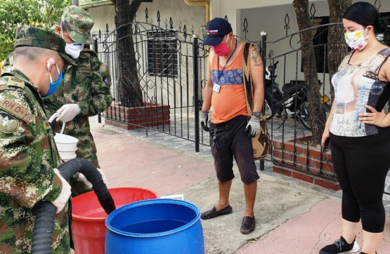 Ejército Nacional suministró agua a cerca de 1.000 personas en Aguachica, Cesar  