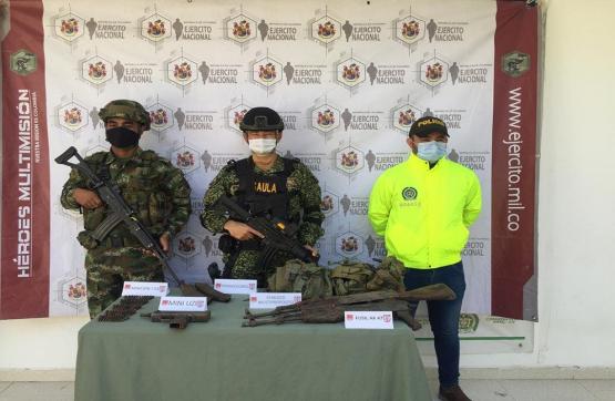 Ejército halló depósito ilegal con material de guerra, en Norosí, en el sur de Bolívar