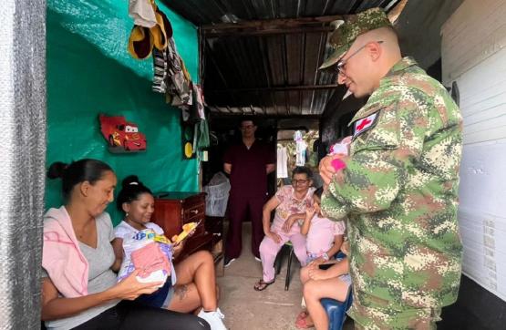 El Ejército Nacional atiende el parto de una mujer en zona rural de Tame, Arauca