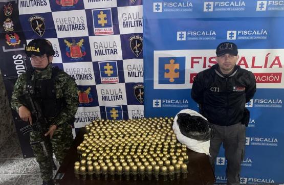 Ejército Nacional, en coordinación con la Fiscalía, hallan 295 granadas tipo mortero en Bogotá
