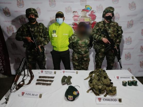  Ejército Nacional logra captura de alias Shirley del GAO residual Dagoberto Ramos Ortiz