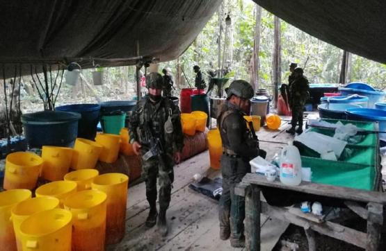Desmantelado laboratorio de clorhidrato de cocaína en San José del Guaviare