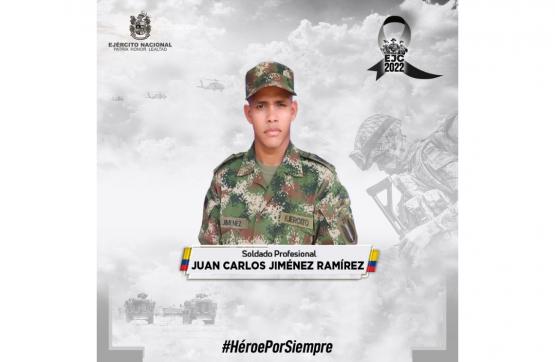 Héroe por siempre soldado profesional Juan Carlos Jiménez Ramírez