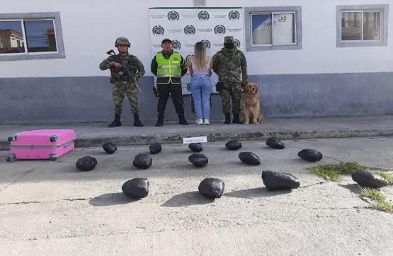 Siete kilos de marihuana fueron incautados por el Ejército Nacional en Cajamarca