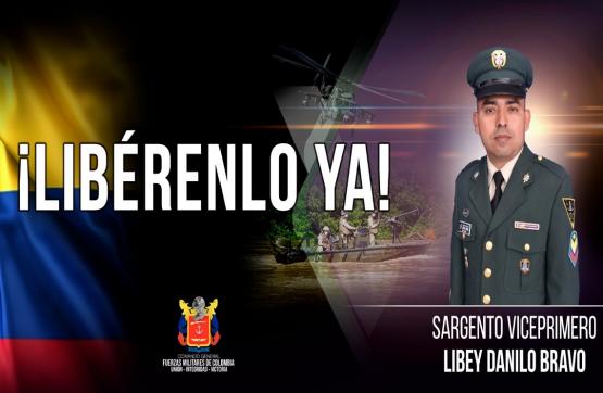 Sargento viceprimero Libey Danilo Bravo secuestrado por el GAO ELN en Arauquita, Arauca