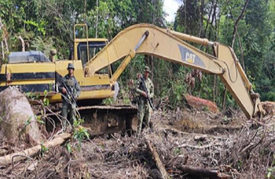 Ejército Nacional inhabilita complejo de minería ilícita en Sonsón, Antioquia