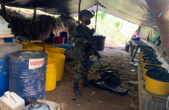 Ejército neutralizó cristalizadero de clorhidrato de cocaína que le generaba más de 4.000 millones de pesos al ELN