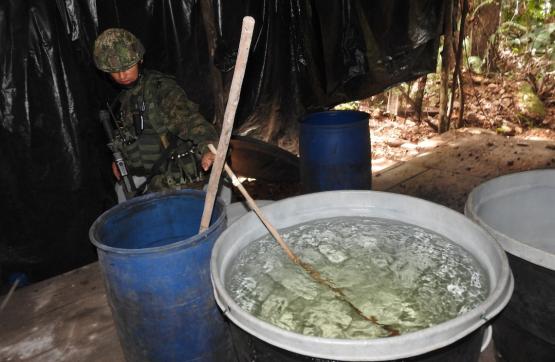 Ejército Nacional neutraliza laboratorio para el procesamiento de clorhidrato de cocaína en Norte de Santander