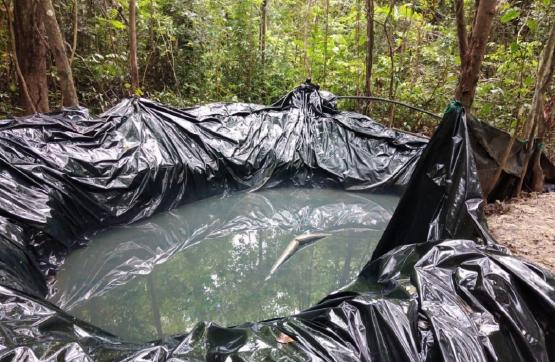 Ejército Nacional neutraliza piscina ilegal para el almacenamiento de hidrocarburos, en Tibú, Norte de Santander