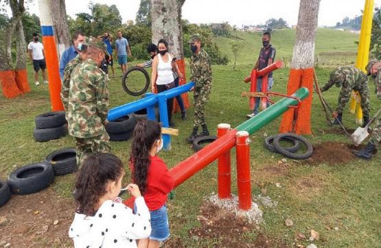 Ejército Nacional promueve espacios de sano esparcimiento para la niñez de Popayán