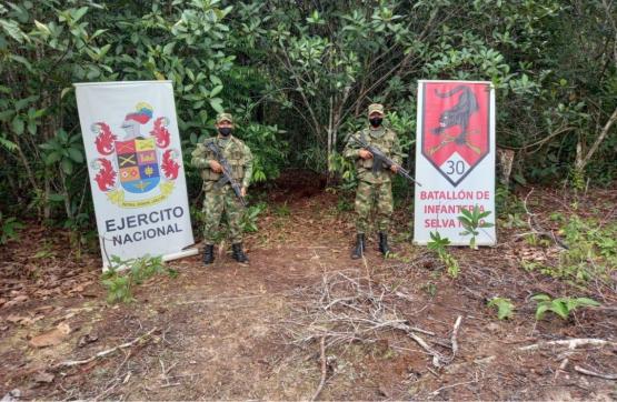 Ejército Nacional protege a comunidad indígena de minas antipersonal
