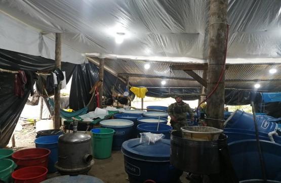 Ubicado laboratorio para el procesamiento de clorhidrato de cocaína avaluado en más de 7 millones de dólares