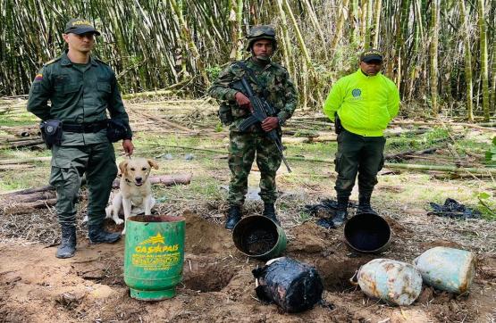 Ejército Nacional ubicó dos depósitos ilegales con material de explosivos y municiones